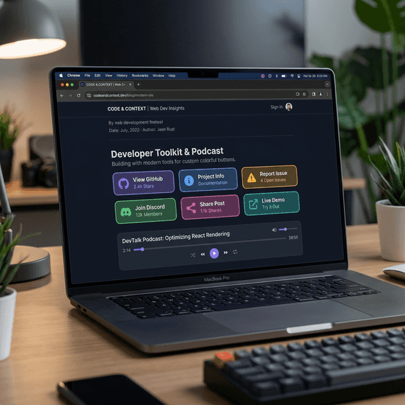 Contoh Tombol Kustom dan Audio Player